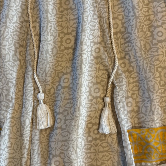 Free People Long Sleeve Dress in Yellow and Cream - Picture 4 of 5